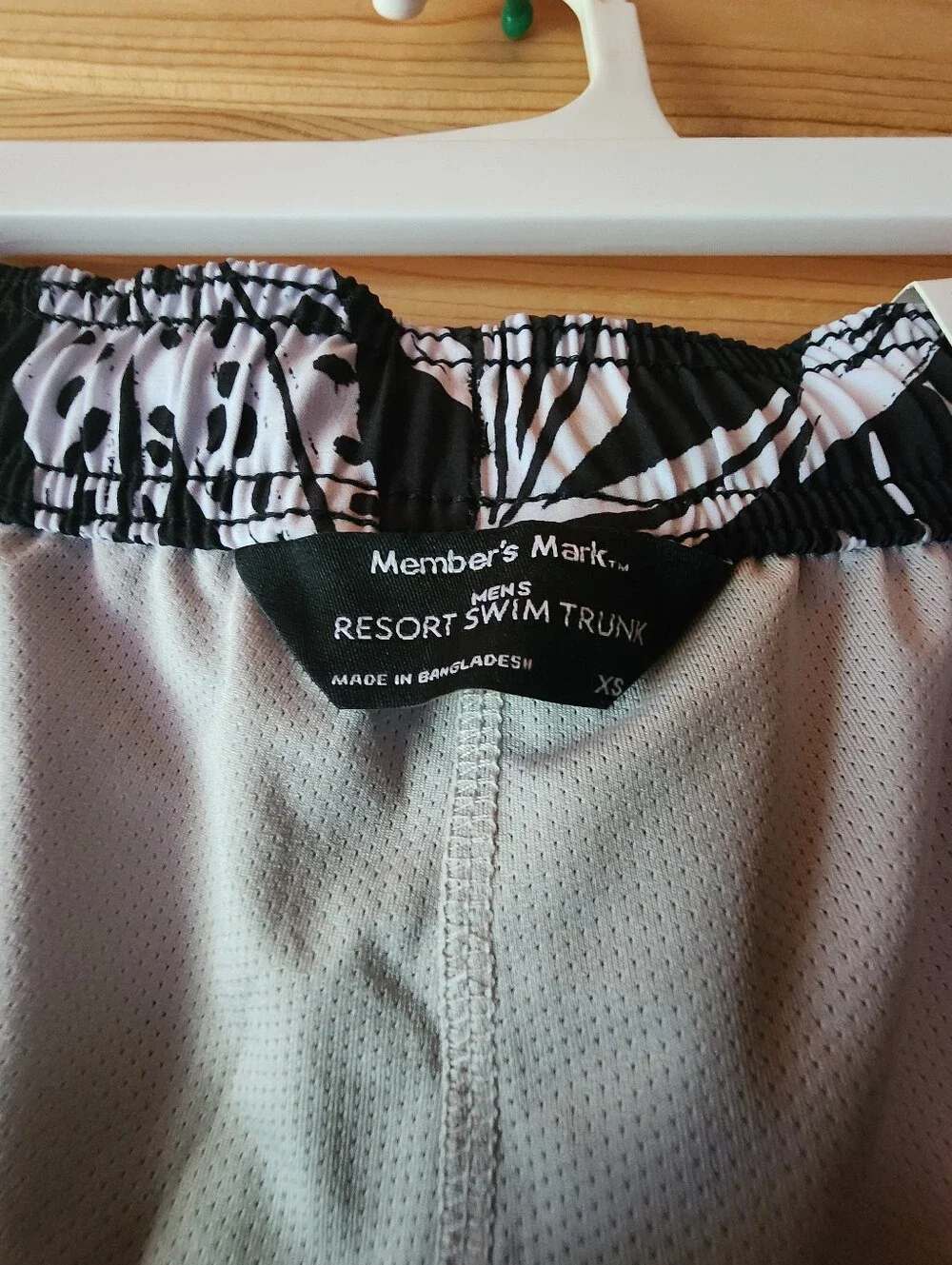 Member's Mark Mens Resort Swim Trunk, Performance Boxer Brief Liner (Black, XS)